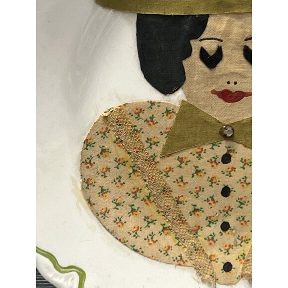 Folk Art 1950s His & Hers Portraits Vintage MCM Plates Beth & Bill Kitschy Decor - Picture 10 of 13